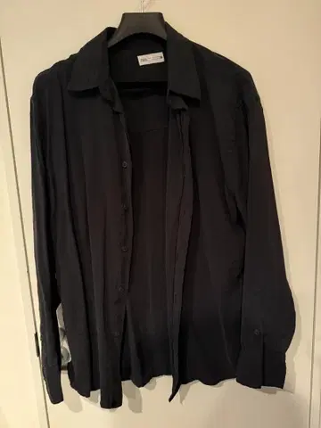 ZARA 블랙 긴팔 셔츠