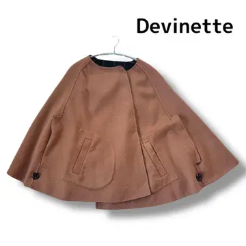 [Devinette] 리버서블 판초 코트 카멜 체크 울