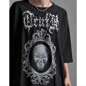 ililil 오버 사이즈 T셔츠 차콜 블랙