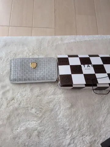 실버 뜨개질 디자인 장지갑