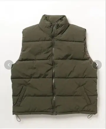 [하이넥 디자인] 퍼프 베스트 다운 베스트 카키 올리브 [새상품]