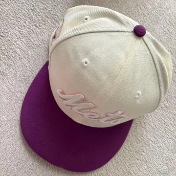 Mets 야구 모자 화이트 퍼플