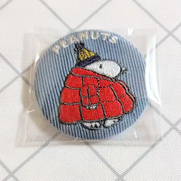 스누피 시크릿 코듀로이 자수 캔뱃지
