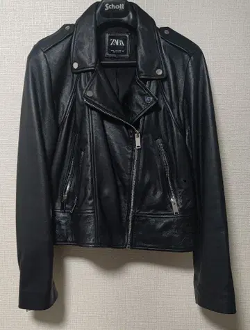 ZARA 천연 가죽 라이더 XL
