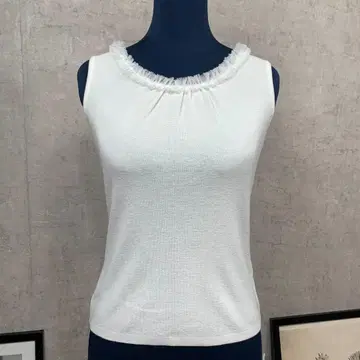 MAKELET T셔츠 티셔츠 민소매 슬리브리스 프릴 M