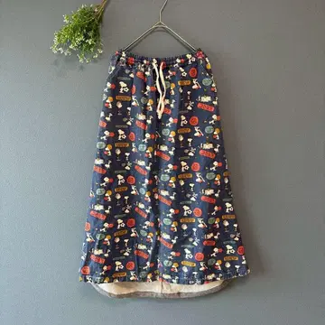 클리프 메이어 ( M ) 스누피 패턴 맨투맨 도킹 데님 플레어 스커트