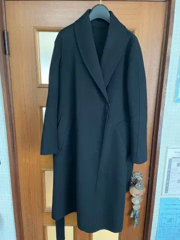 UNITED ARROWS 블랙 롱 코트 36