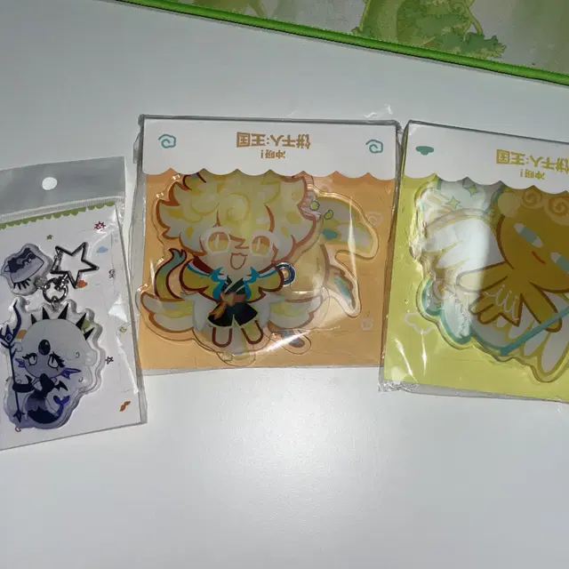 쿠키런 굿즈 일괄 회전형 아크릴 스탠드 천사맛,블랙펄,이무기