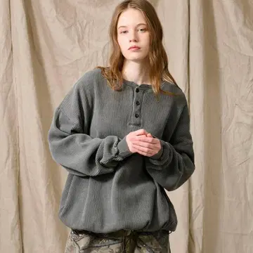 WETTEMPT HENRYNECKPIGMENTWAFFLE LONGTEE