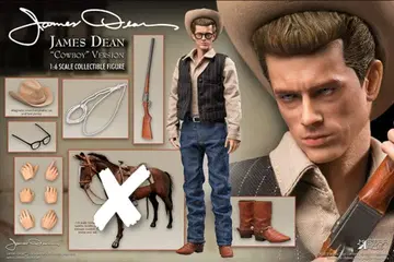 미사용 새상품 제임스 딘 1/6 액션 피규어 말 없음