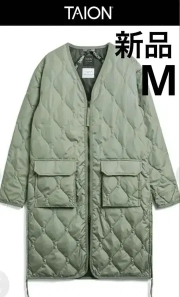 TAION 롱 V넥 지퍼 코트 M 사이즈