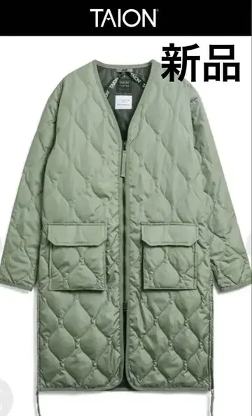 새상품 TAION 롱 V넥 지퍼 코트 M 사이즈