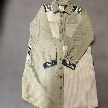 TITICACA 코듀로이 패치워크 셔츠 원피스 튜닉