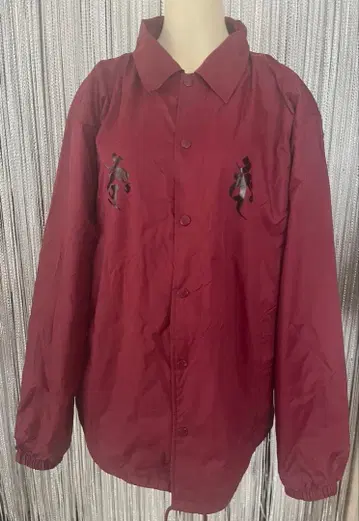 버건디 나일론 자켓