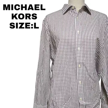 MICHAEL KORS 체크 셔츠 L 사이즈 테일러드 핏 새상품급