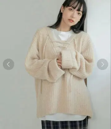 로리즈팜 2WAY 멜란지 레이스업 LS