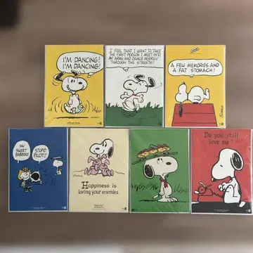 스누피 뮤지엄 포스터 7장 세트 B4 사이즈