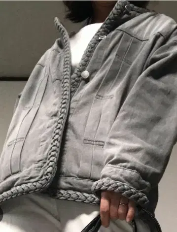 데님 자켓 노카라 오버 사이즈 Myu G 자켓