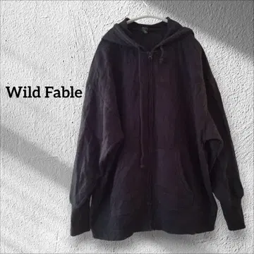 1점 한정 Wild Fable 블랙 후드티 상의 트레이닝복 [ L ]