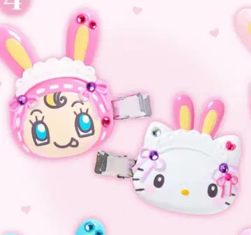 메조 피아노 산리오 키티 앞머리 클립 헤어 클립