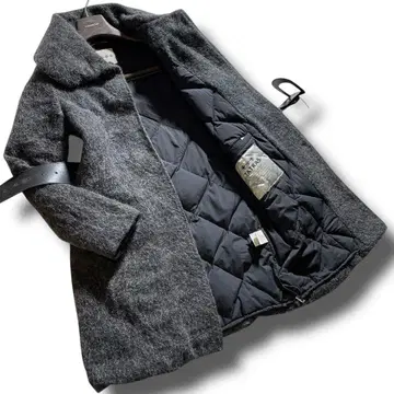 새상품급 TATRAS 모헤어 혼방 숄카라 퀼팅 롱 코트 M