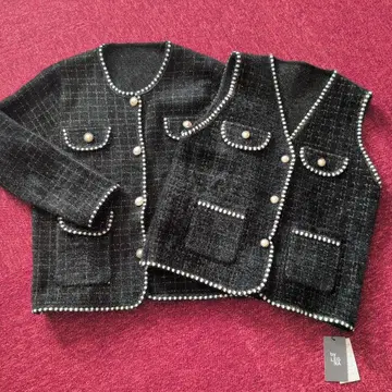 트위드 자켓 + 베스트 시착만 한 상품 블랙