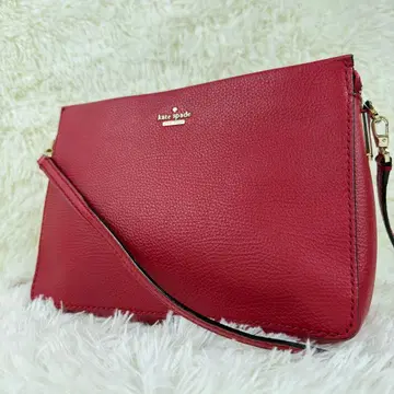 컨디션 최상 케이트 스페이드 뉴욕 숄더백 2WAY 가죽 레드