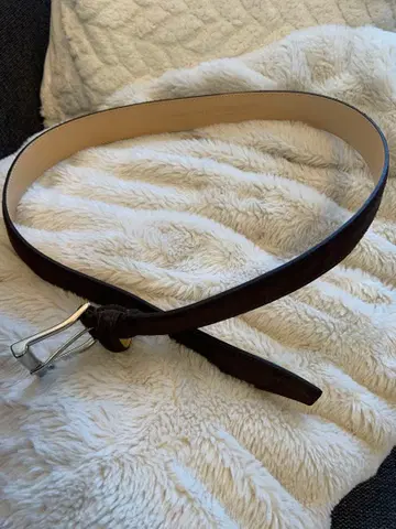 Crockett & Jones 다크 브라운 트위드 벨트