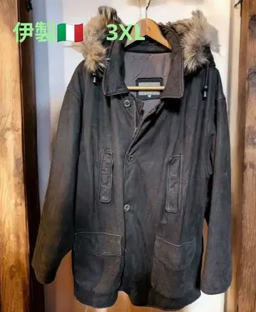 이태리제 빈티지 천연 가죽 자켓 빅 사이즈 (와)