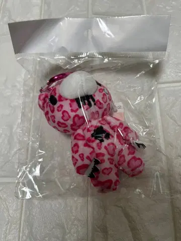 [ 미개봉 새상품 ] 그루미 봉제 인형 참 핑크 레오파드 무늬 마스코트