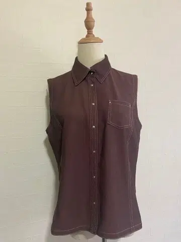 레리안 브라운 계열 스티치 베스트 사이즈 11 새상품급