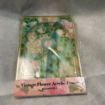 FUKUYA 빈티지 플라워 아크릴 프레임 라이트 블루