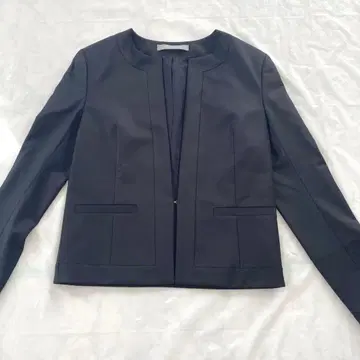 theory luxe 이그제큐티브 노카라 자켓 울 네이비 38