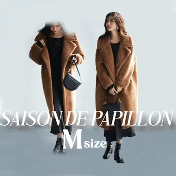 SAISON DE PAPILLON 롱 코트 M 사이즈 테디 코트