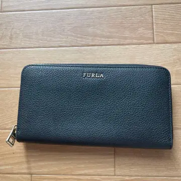 FURLA 블랙 가죽 장지갑