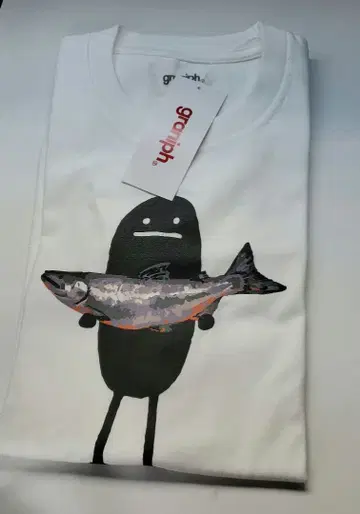 그라니프 삿포로 한정판 반팔 T셔츠 섀도우 연어 S사이즈 화이트