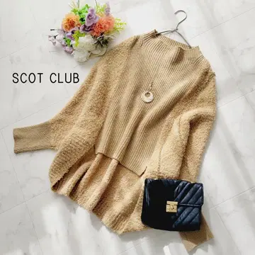 새상품급*스콧 클럽*베이지 돌먼 니트 풀오버