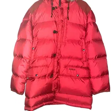 AIGLE 레드 다운 자켓 퍼 포함