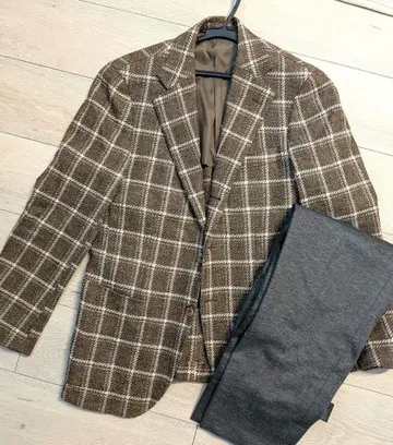 ONLY PRMIO 브라운 체크 캐주얼 수트