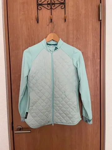 adidas 민트 그린 퀼팅 자켓