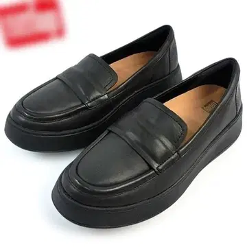 새상품 핏플랍 여성용 통굽 가죽 로퍼 US 6 (23cm) 블랙