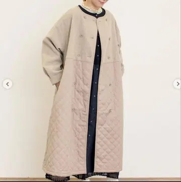 사만사 모스모스 멜톤 절개 퀼팅 코트