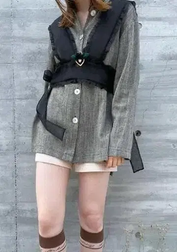 Anteanny sheer 뷔스티에 시어 뷔스티에