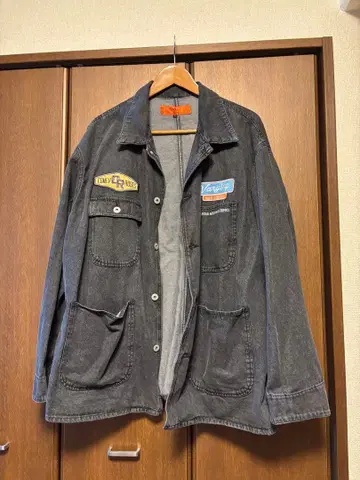 beams 다크 그레이 데님 자켓 L