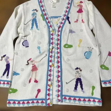 [ 초레어 ] 골프 자수 긴팔 가디건 USA 빈티지 제품