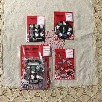 헬로키티 50주년 아베일 시마무라 복주머니 블랙 4종 세트