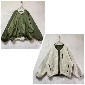 LOWRYS FARM/리버서블 점퍼/M/보아 루즈핏 카키