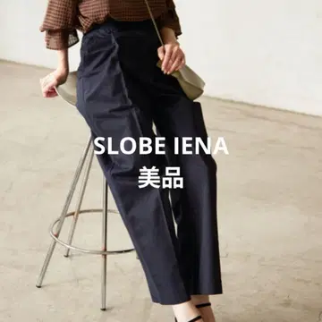 네이비 하이웨스트 와이드 팬츠