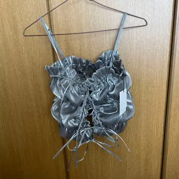 택 포함 PAGEBOY hinechi 히네치 글로시 뷔스티에 실버