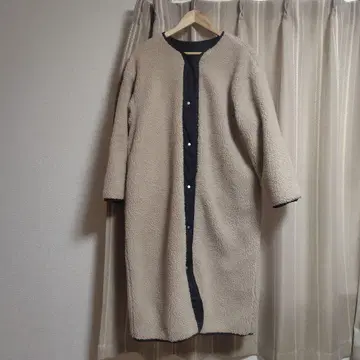 보아 퀼팅 리버서블 오버코트 프리 사이즈